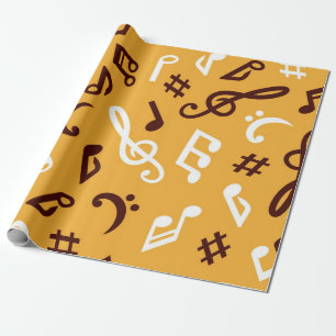 Music pattern wrapping paper