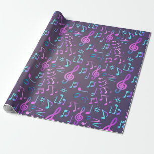 Music pattern wrapping paper