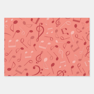Music pattern wrapping paper sheet