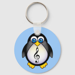 Music Penguin Treble Clef Keychain