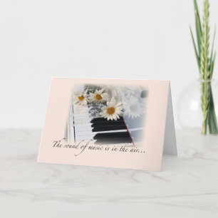 Music Performance Congratulations, Piano, Daisies Card