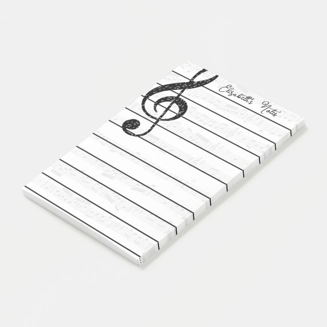 Music personalized post-it notes (Angled)