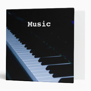 Music Piano Bar with gclef  2"8 Binder