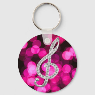 Music Piano Gclef Keychain