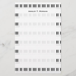 Music: Piano Keyboard Pattern Stationery