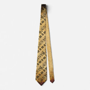Music Piano Keyboard Tie