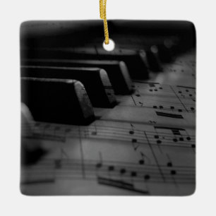 Music Piano Keys Ceramic Ornament