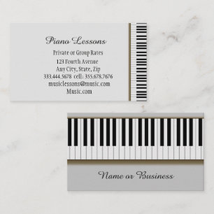 Music  Piano Lessons Teacher Instructor Tutor  Business Card