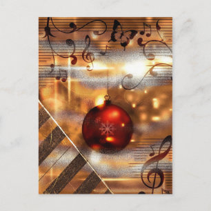 Music piano teacher Christmas Holiday Postcard