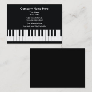 Music Piano Theme Business Cards