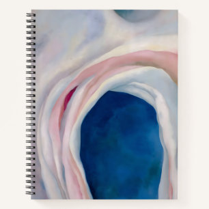 Music Pink and Blue by O'Keeffe Notebook
