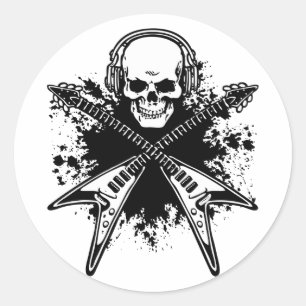Music Pirate 3 Classic Round Sticker