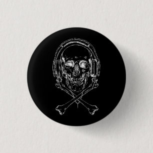 Music Pirate And Proud - X-Ray 1 Inch Round Button