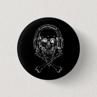 Music Pirate And Proud - X-Ray 1 Inch Round Button
