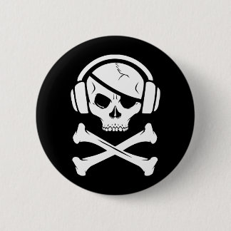 Music Pirate Piracy anti-riaa logo 2 Inch Round Button