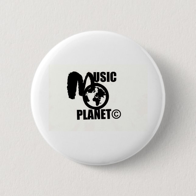 MUSIC PLANET 2 INCH ROUND BUTTON (Front)