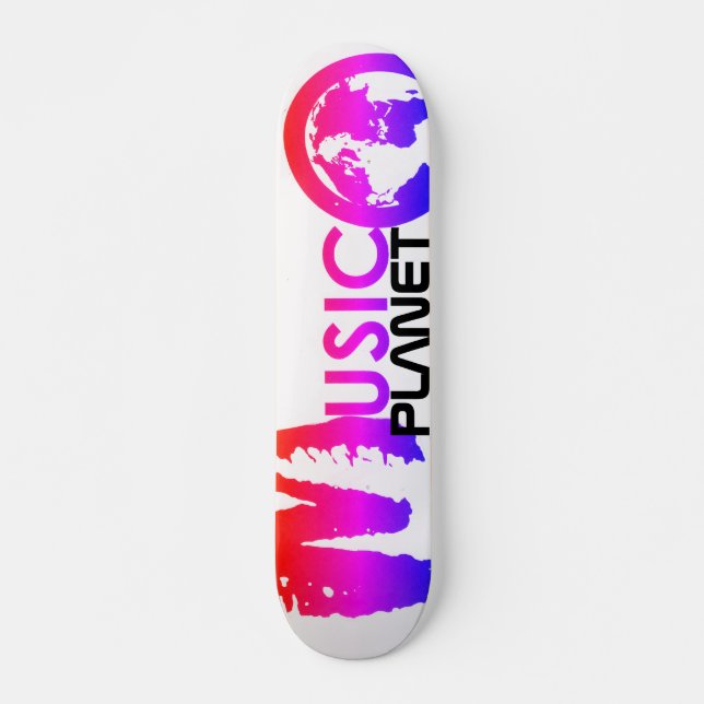 MUSIC PLANET Skateboard, 7¾" Deck Skateboard (Front)