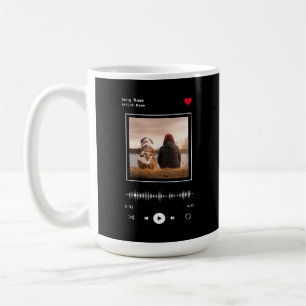 Music Player Artist and Song Personalized Photo Coffee Mug
