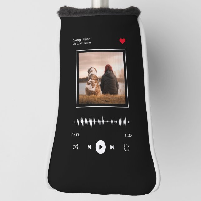 Music Player Artist and Song Personalized Photo Golf Head Cover (Rotate 90)
