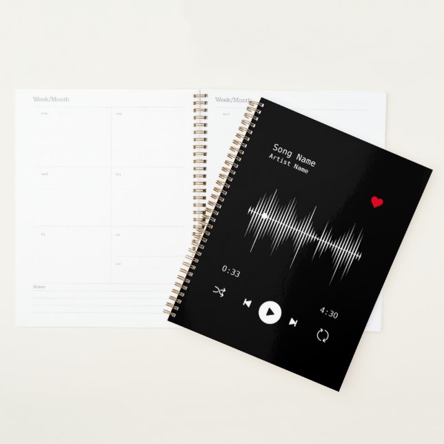 Music Player Artist and Song Personalized Planner (Display)