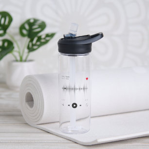 Music Player Artist and Song Personalized Water Bottle
