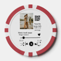 Music player personalized couple love q r code tex