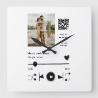 Music player personalized couple love q r code tex