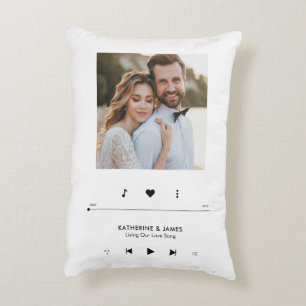 Music Player Photo Frame Personalized Accent Pillow