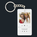 Music Player Photo Frame Personalized BFF Keychain<br><div class="desc">Fun and whimsical photo design featuring a music player mockup.</div>