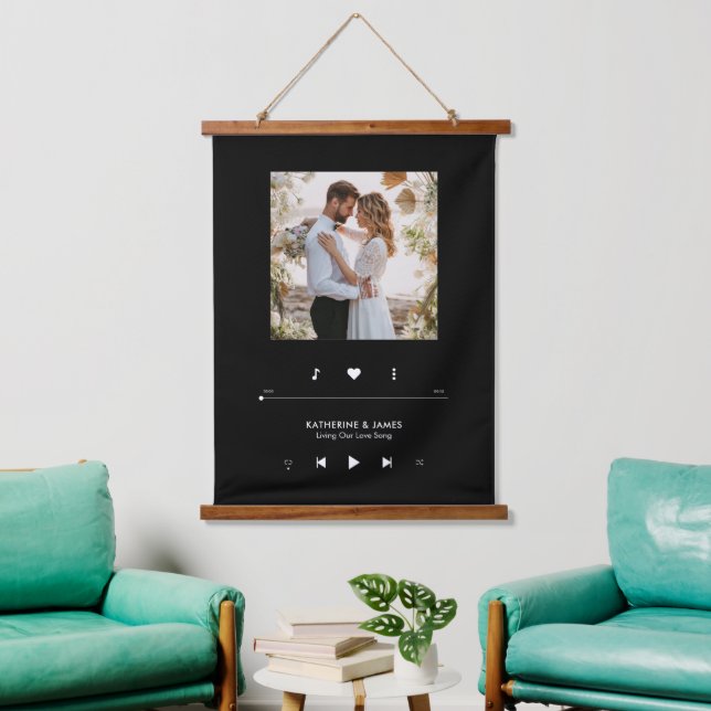 Music Player Photo Frame Personalized Hanging Tapestry (Living Room)