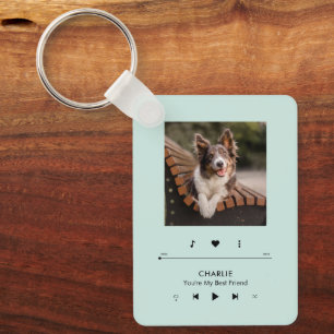 Music Player Photo Frame Personalized Keychain