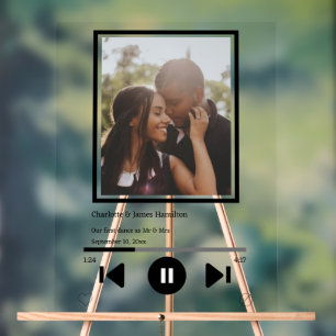 Music Player Photo Personalized  Acrylic Sign