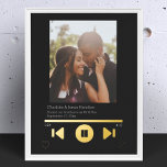 Music Player Photo Personalized Foil Prints<br><div class="desc">Novelty and modern Music Player Photo template - Personalized print with real foil detail,  choose between gold and silver.  Add your own photograph and text - change the text to suit your requirements - personalized gifts ideas from Ricaso</div>