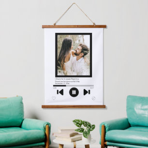Music Player Photo Personalized Hanging Tapestry