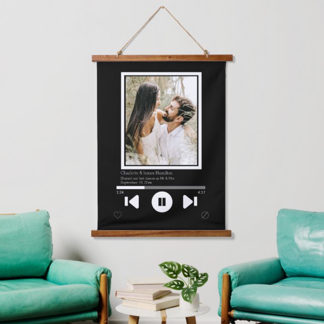 Music Player Photo Personalized Hanging Tapestry (Living Room)