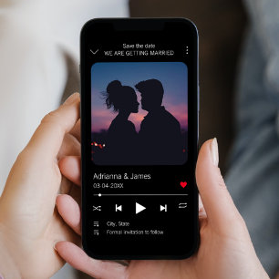 Music Player Unique Song Photo  Save The Date