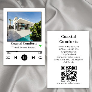 Music Player Vacation Rental Airbnb Apartment Business Card
