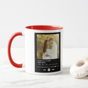 Music Player Valentines Day Add Title, Name Photo Mug