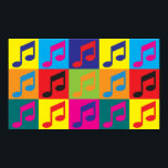 Music Pop Art Poster<br><div class="desc">Music Pop Art. If Music is your hobby, occupation, or obsession, show it with great Music t-shirts, mugs, stickers, and more. They're also great gifts for other Music fans!</div>