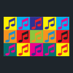 Music Pop Art Poster<br><div class="desc">Music Pop Art. If Music is your hobby,  occupation,  or obsession,  show it with great Music t-shirts,  mugs,  stickers,  and more.  They're also great gifts for other Music fans!</div>
