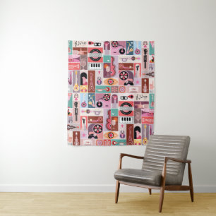 Music pop art tapestry