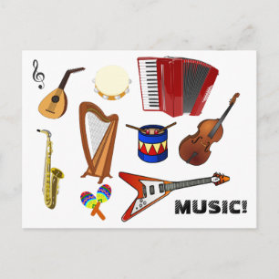 Music! Postcard
