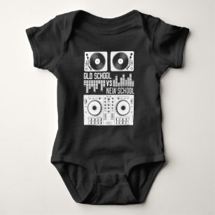 Music Producer DJ Old School Vinyl electro Techno Baby Bodysuit