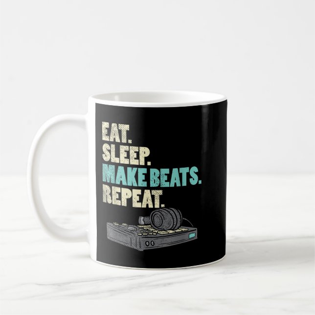 Music Producer Gifts, Funny Dj Gift, Music Creator Coffee Mug (Left)