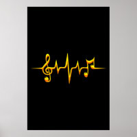 Music Pulse Notes Clef Frequency Wave Sound