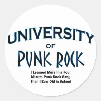 music-punk rock classic round sticker