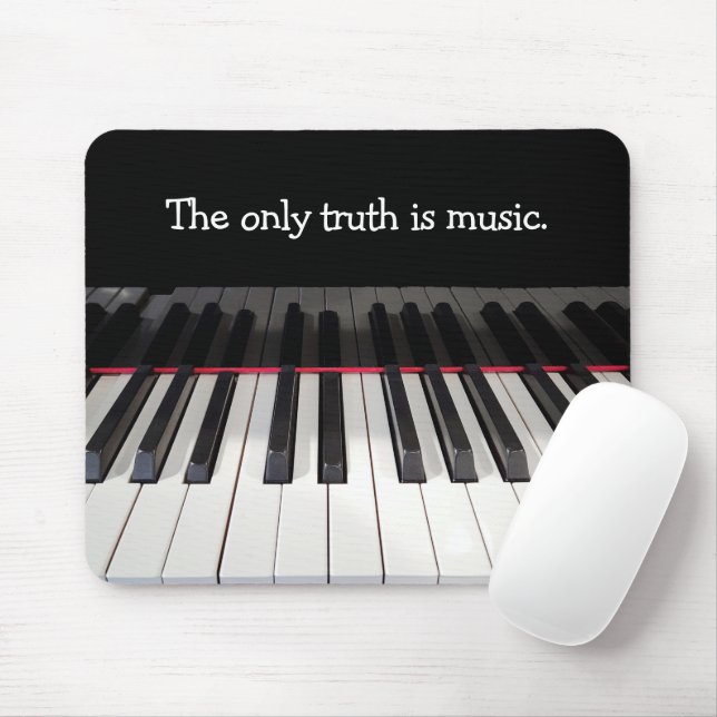 Music Quote on Piano Keyboard  Mouse Pad (With Mouse)