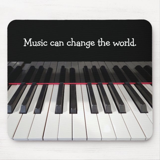 Music Quote on Piano Keyboard  Mouse Pad (Front)