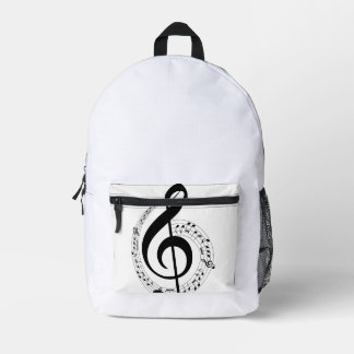 Music quote printed backpack