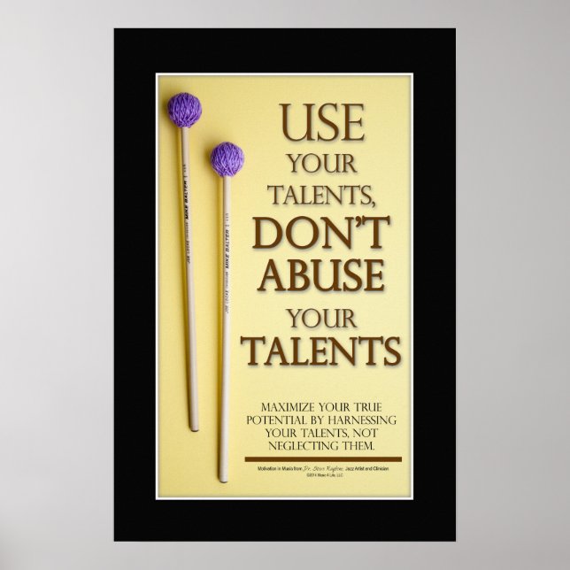 Music Quotes - Inspirational Percussion Poster (Front)
